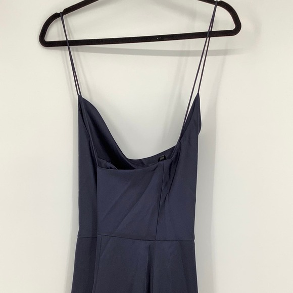 NEW! Dessy Collection Size 18 Lux Charmeuse Slip Dress Midnight $231 msrp I20-14 - Picture 8 of 11